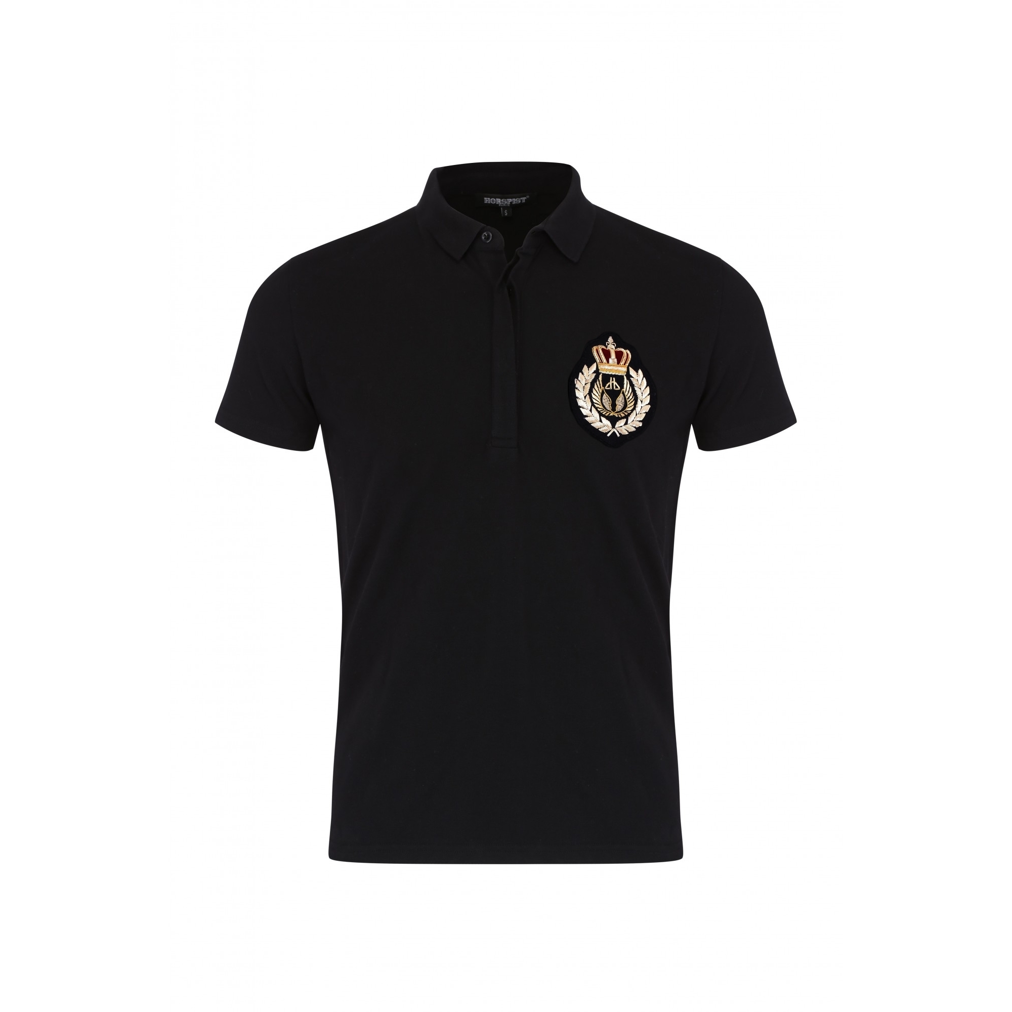 Polo Collector Black Embroidered Gold - Horspist